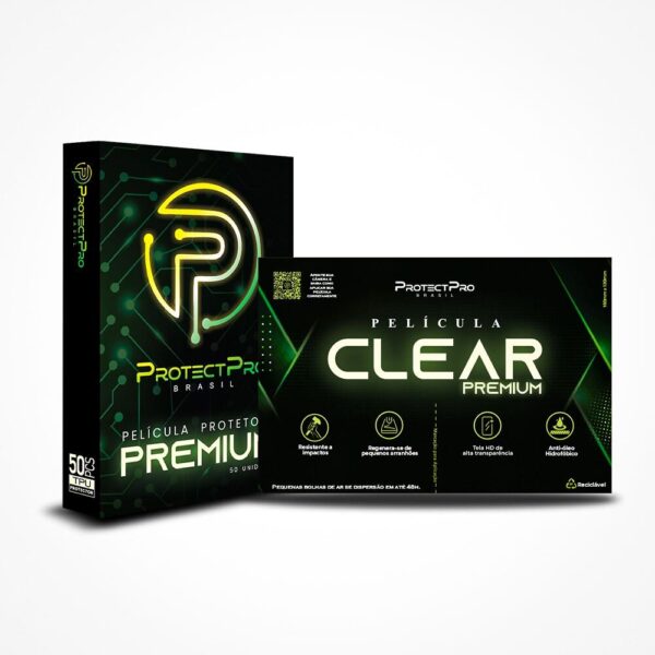 Caixa de películas Clear Premium ProtectPro